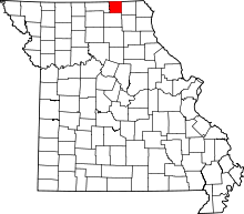 Harta e Schuyler County në Missouri