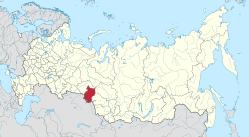 Omsk oblasts beliggenhed i Rusland