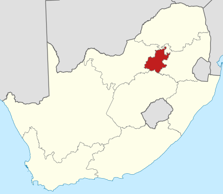 Tập tin:Map of South Africa with Gauteng highlighted.svg