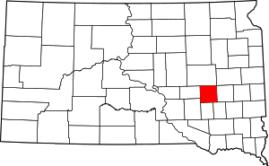 Map Of South Dakota Highlighting Sanborn County