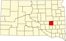 Localização do condado de Sanborn Sanborn County