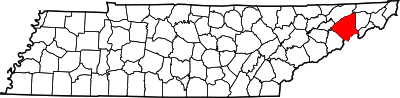 Map of Tennessee highlighting Greene County.svg