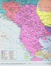 Map of the Serbian Empire, University of Belgrade, 1922.jpg