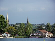 Marciac vue de son lac.