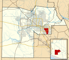 Maricopa County Incorporated and Planning areas Gilbert highlighted.svg