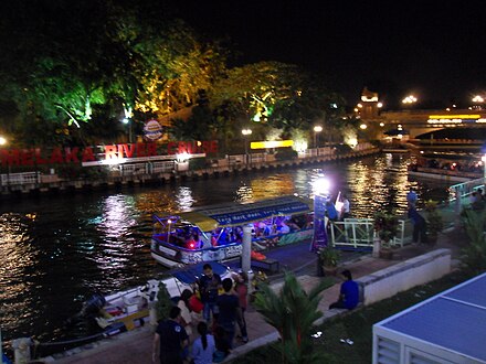 River cruise in Melaka, Malaysia.