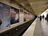 Line 9 platforms at Strasbourg – Saint-Denis