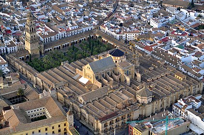 The Cathedral of Córdoba, Spain includes Moorish architecture.