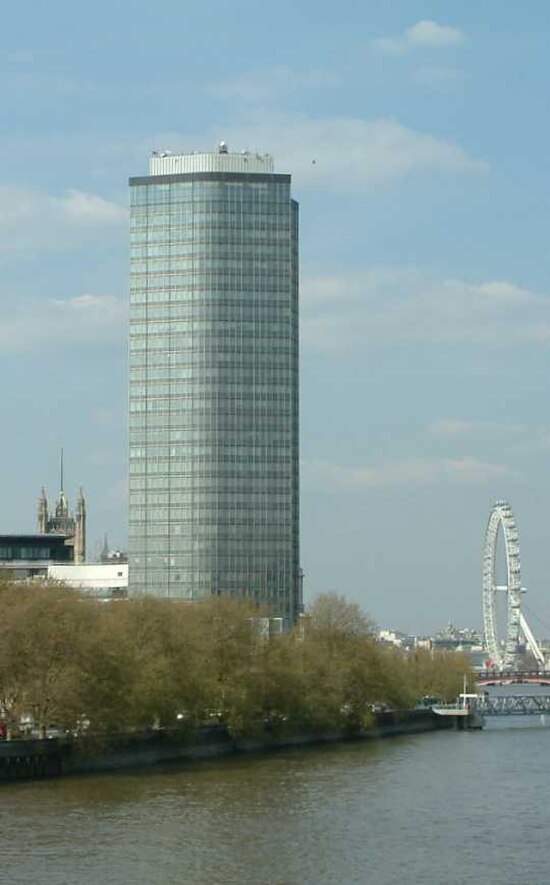 View of the Millbank Tower from Vauxhall bridge