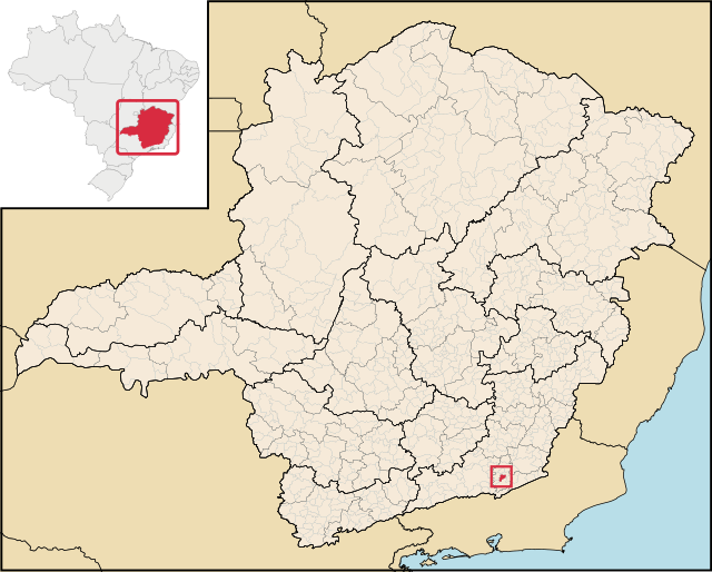 Localização de Guarará em Minas Gerais