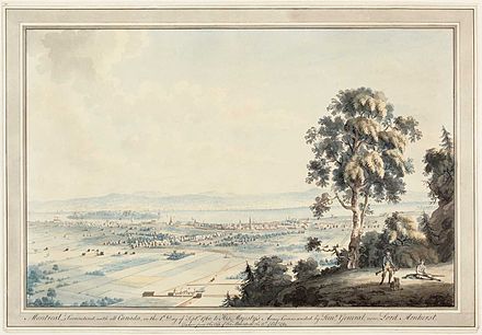 Ilustración de Montreal en 1784.