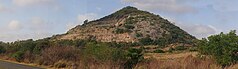 Eastern flank of Mount Etna with an abandoned limestone quarry