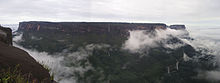 View of Kukenan tepui from top of Mt. Roraima