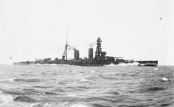 Mutsu at sea