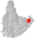 Kart over Vegårshei