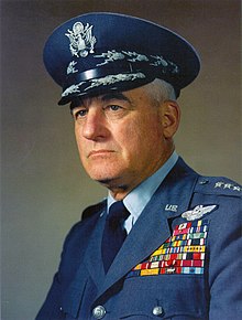 General Nathan Farragut Twining, former Chairman of the Joint Chiefs of Staff (1957-1960), wearing an officer's insignia. Nathan Twining 02.jpg