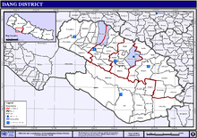 Map of the settlements in Dang-Deukhuri District NepalDangDistrictmap.png