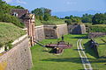 Murallas - antigua casamata - murallas con glacis, Porte de Bâle - antiguo glacis de las murallas - puertas de Colmar y Belfort