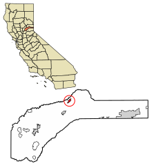 Nevada County California Incorporated og Unincorporated områder Graniteville Fremhævet 0630714.svg