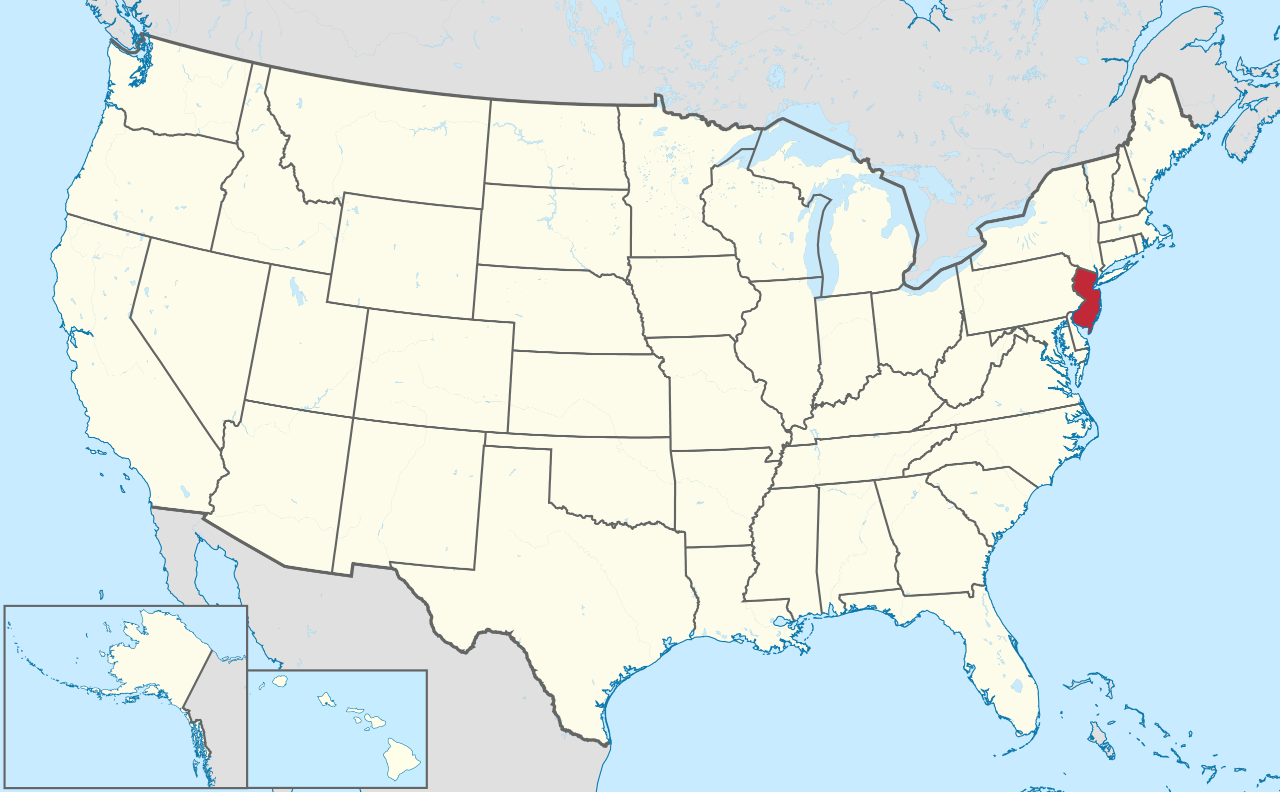 technisch Vervagen eenheid Bestand:New Jersey in United States.svg - Wikipedia