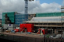 Construction work on the Newhall Square development in September 2008. Newhall Square Birmingham.JPG