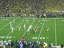Michigan on offense against Notre Dame. Notre Dame vs. Michigan 2011 13 (Michigan on offense).jpg