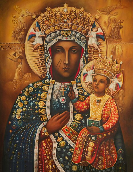 The image of the Holy Virgin of Częstochowa (derivative, after 1714), collection of Radomysl Castle