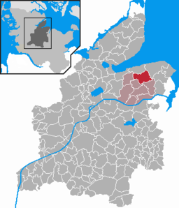 Läget för kommunen Osdorf i Kreis Rendsburg-Eckernförde