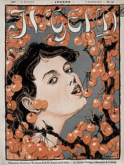 روی جلد مجلهٔ یوگند اثر: اتو اکمان (۱۸۹۶ میلادی)