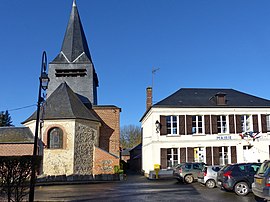 The church and town hall in Blicourt