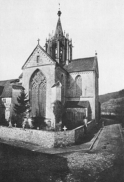 P Sinner - Chor und Dachreiter der Klosterkirche Bebenhausen (um 1885).jpg