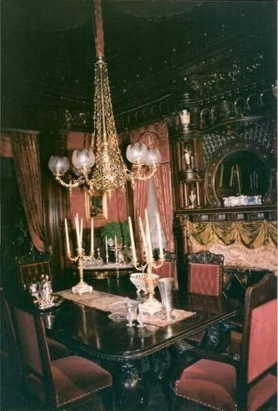 The Moorish Room, staged as a dining room
