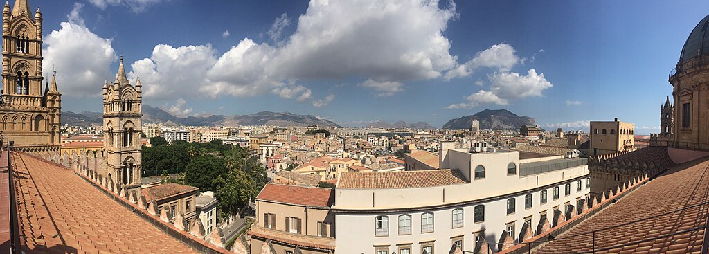 Vue panoramique de Palerme depuis la cathédrale - Photo de Wittylama