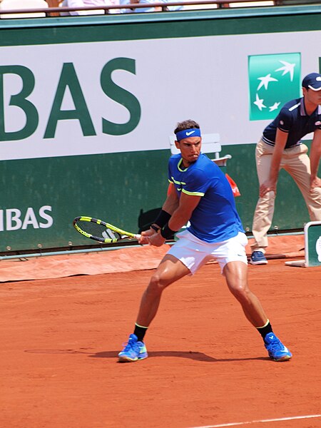 Nadal at the 2017 French Open.