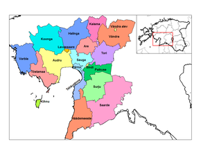 Diviziunile administrative ale regiunii Pärnu