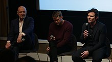 Actors Terry O'Quinn and Michael Dorman and screenwriter Steve Conrad discuss Patriot for New America in 2017. Patriot- A Special Preview panel (cropped).jpg