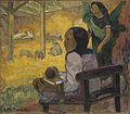 Paul Gauguin, 1896, with a Tahitan setting