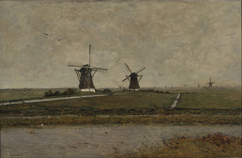 File:Paul Joseph Constantin Gabriël - Polder with Mills near Overschie - Google Art Project.jpg