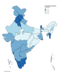 Thumbnail for Ndepụta nke steeti India na mpaghara ndị otu site na ọnụ ọgụgụ ịda ogbenye