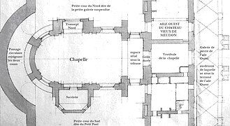 Plan définitif of the chapel of Meudon, circa 1775-1780. AN