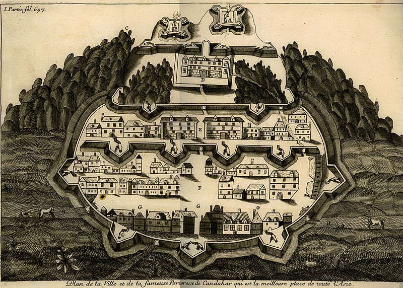 File:Plan de la ville et de la forteresse de Candahar qui est la meilleure place de toute l'Asie - Tavernier Jean Baptiste - 1677.jpg