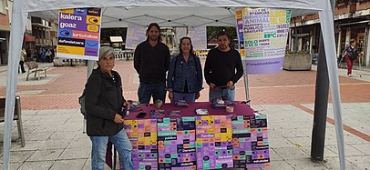 Podemos Ahal Dugu Sestao-ko kideak 2022an (Inma Arias, Óscar Albalat, Montserrat Roca eta Isidoro Temprano).