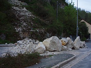 Steinschlag: Geophysik, Steinschlag als Risiko, Siehe auch