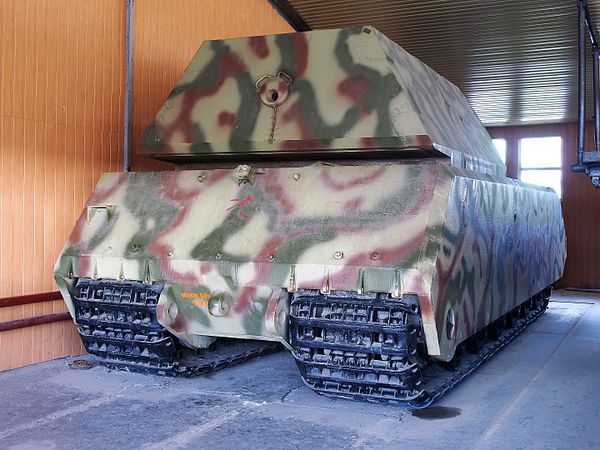 The rear of the Maus in the Kubinka tank museum