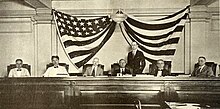 A 1919 meeting of the commission in Washington, D.C. Railway Commission in 1919.jpg