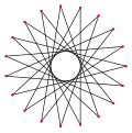 Normal yıldız çokgen 19-8.svg