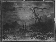 Richard Zimmermann: Winterlandschaft bei Nacht, 1863