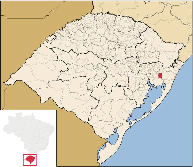 Localização de Glorinha no Rio Grande do Sul