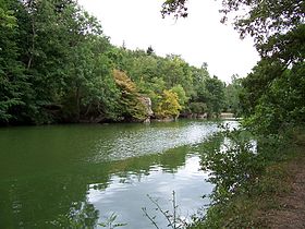 La Mayenne et l'île de Sainte-Apollonie près d'Entrammes