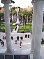 Roma, Villa Torlonia, sulla Nomentana: panorama dell'area d'ingresso al Parco dal pronao con loggia monumentale del Casino Nobile (30 marzo 2008)